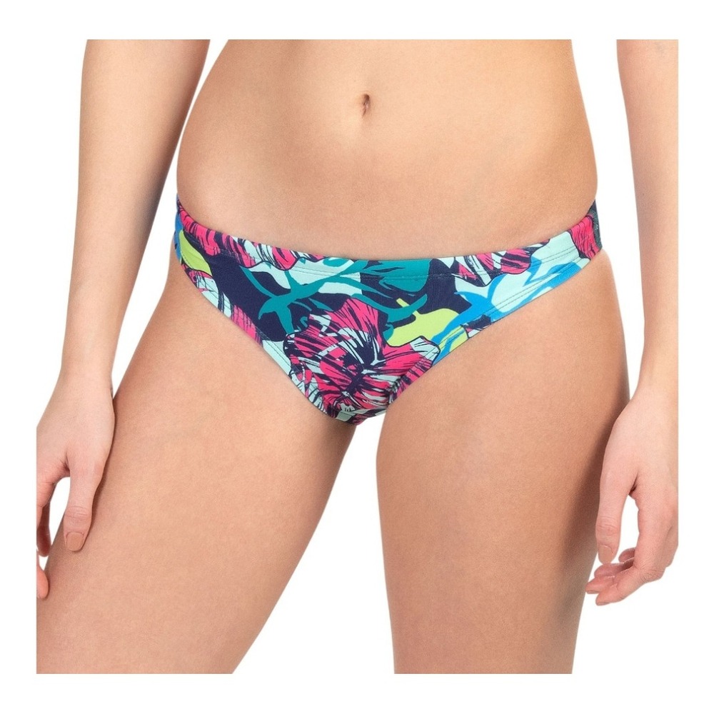 Dolfin Uglies Revibe Women M‎ blue teal pink Tropical Floral Bikini Swim Bottoms